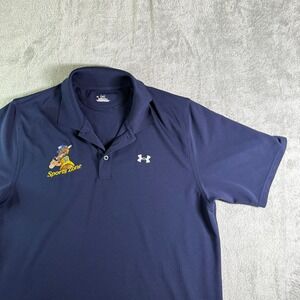 Under Armour HeatGear Polo Shirt Sports Zone Logo Athletic XL (READ)